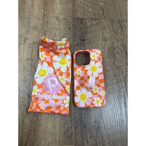 Loopy iPhone 14 Pro Max Case Daisy Dreamin' X Krista Horton Orange Pink